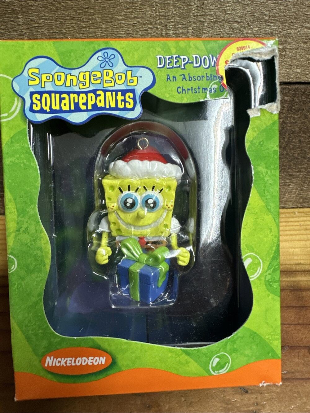 Nickelodeon Sponge Bob Square Pants Deep Down Merry Christmas Ornament 2003-box